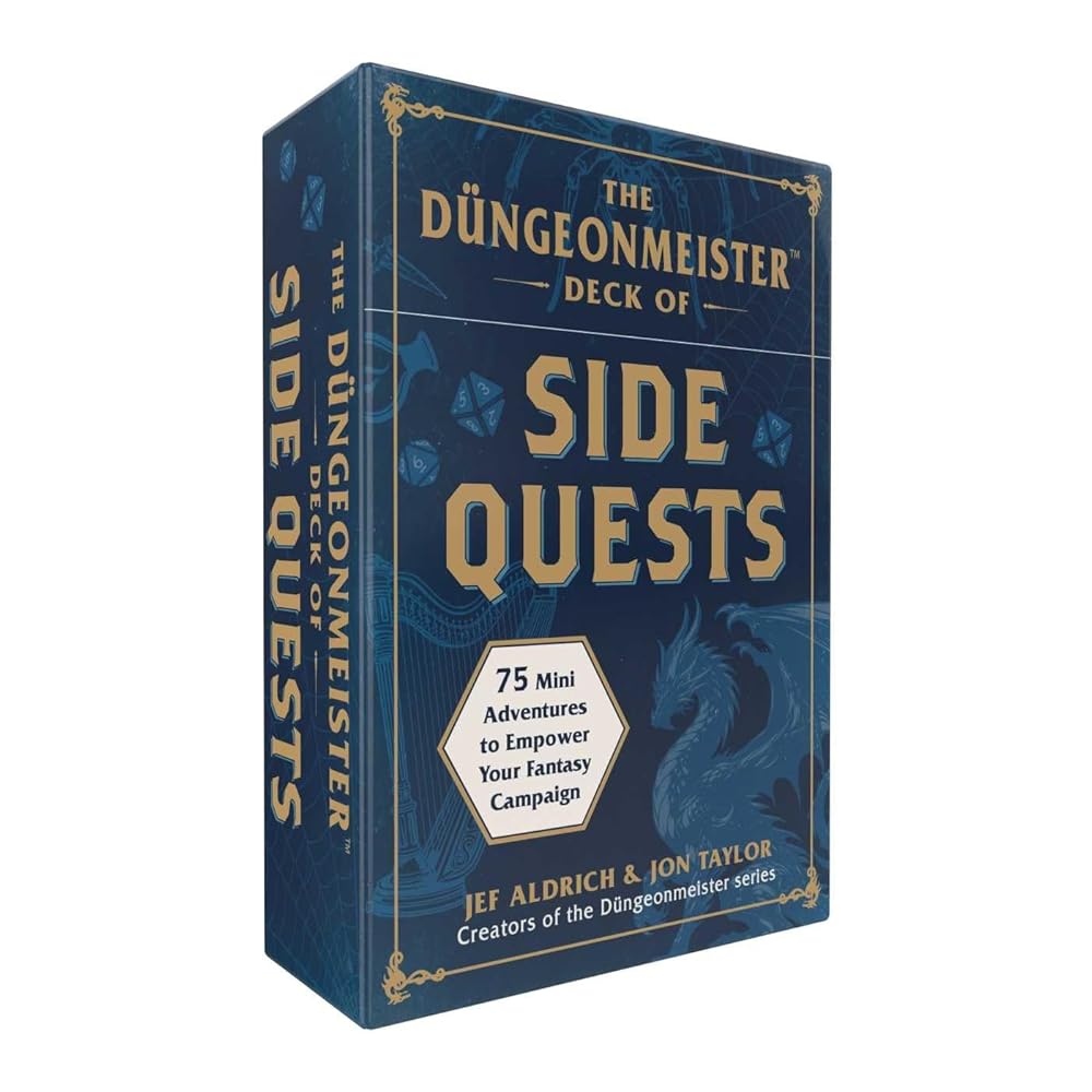 The Düngeonmeister Deck of Side Quests: 75 Mini Adventures to Empower Your Fantasy Campaign (Düngeonmeister Series) cover image