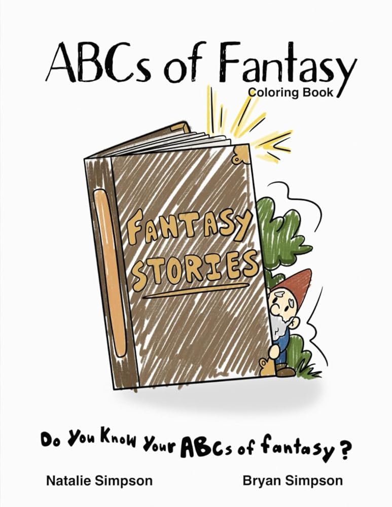 ABCs of Fantasy: A Coloring Book cover image