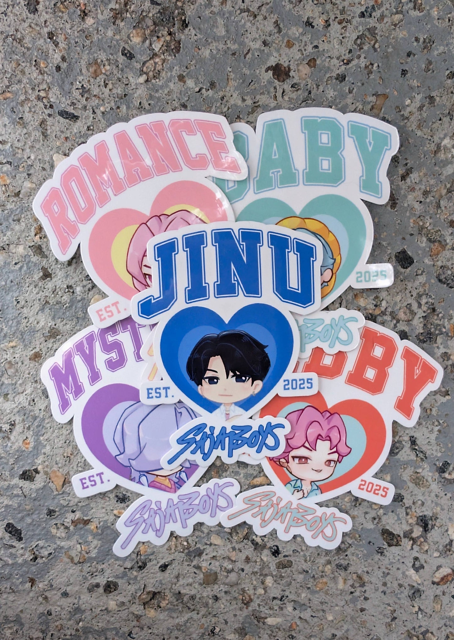 Clear K-pop Demon Hunter stickers, SAJA BOYS, soda pop