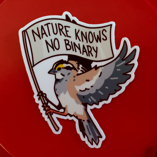 Nature Knows No Binary sticker