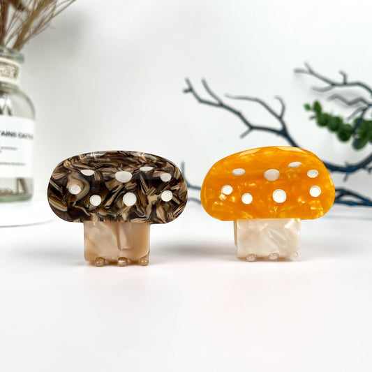 Mushroom Plant Acetate Hair Claw Clip