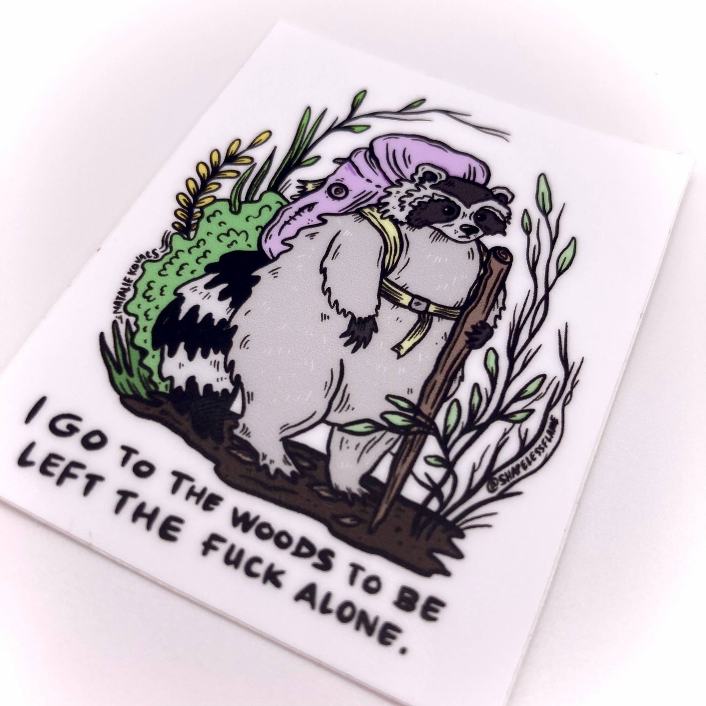 I Go to the Woods Vinyl Sticker