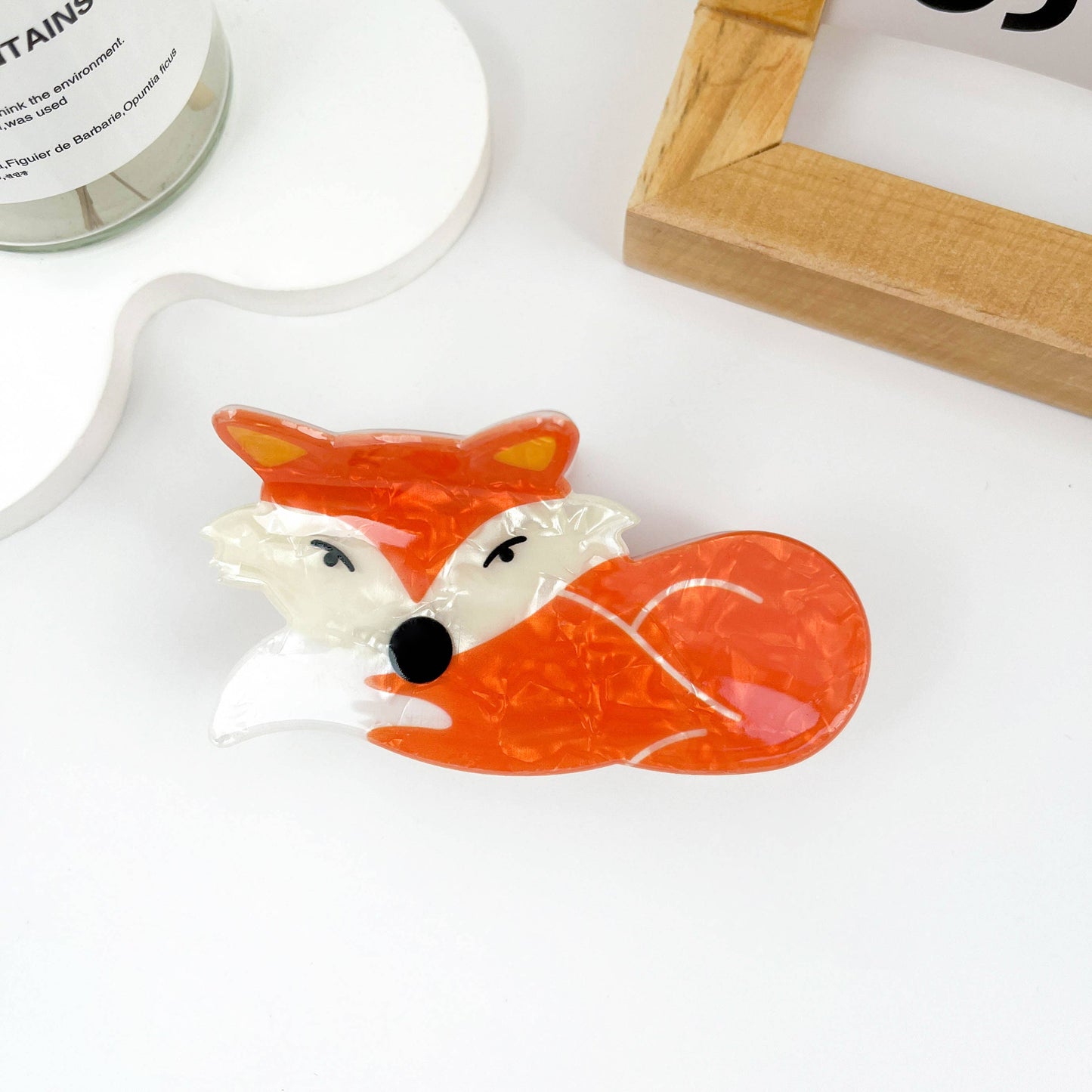 Snail and Fox PVC Hair Claw Clip