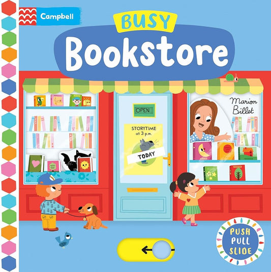 Busy Bookstore: Push, Pull, Slide cover image