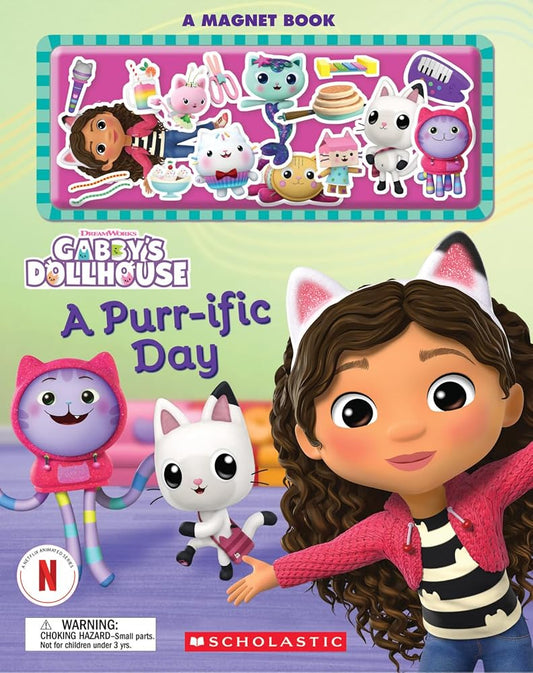 A Purr-ific Day (Gabby's Dollhouse Magnet Book) cover image