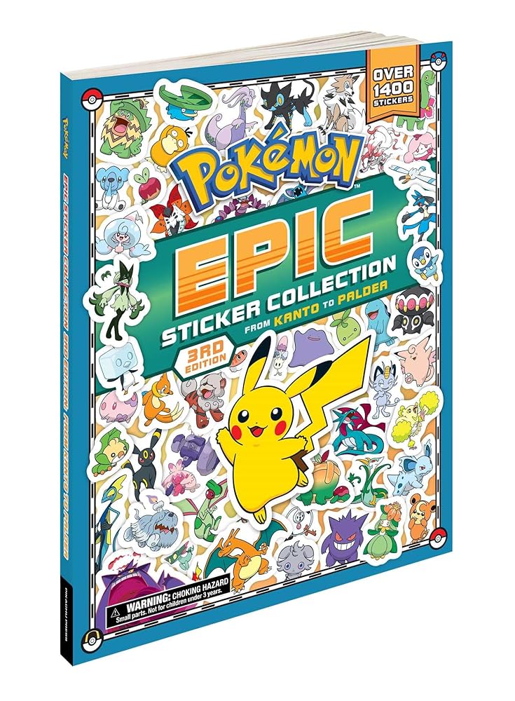 Pokémon Epic Sticker Collection 3rd Edition: From Kanto to Paldea: Over 1,400 Stickers! (3) (Pokemon Epic Sticker Collection) cover image