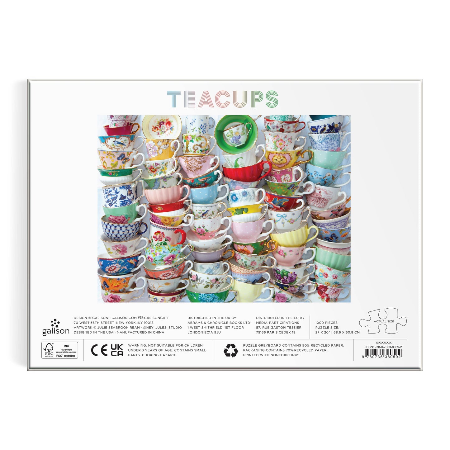 Teacups 1000 Piece Puzzle