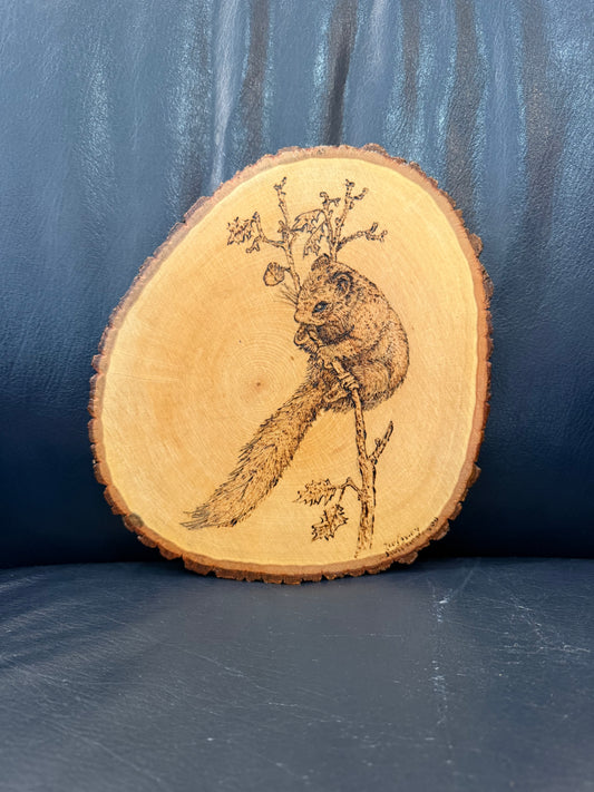 Squirrel Wood Burning handmade by Delmar Schlueter