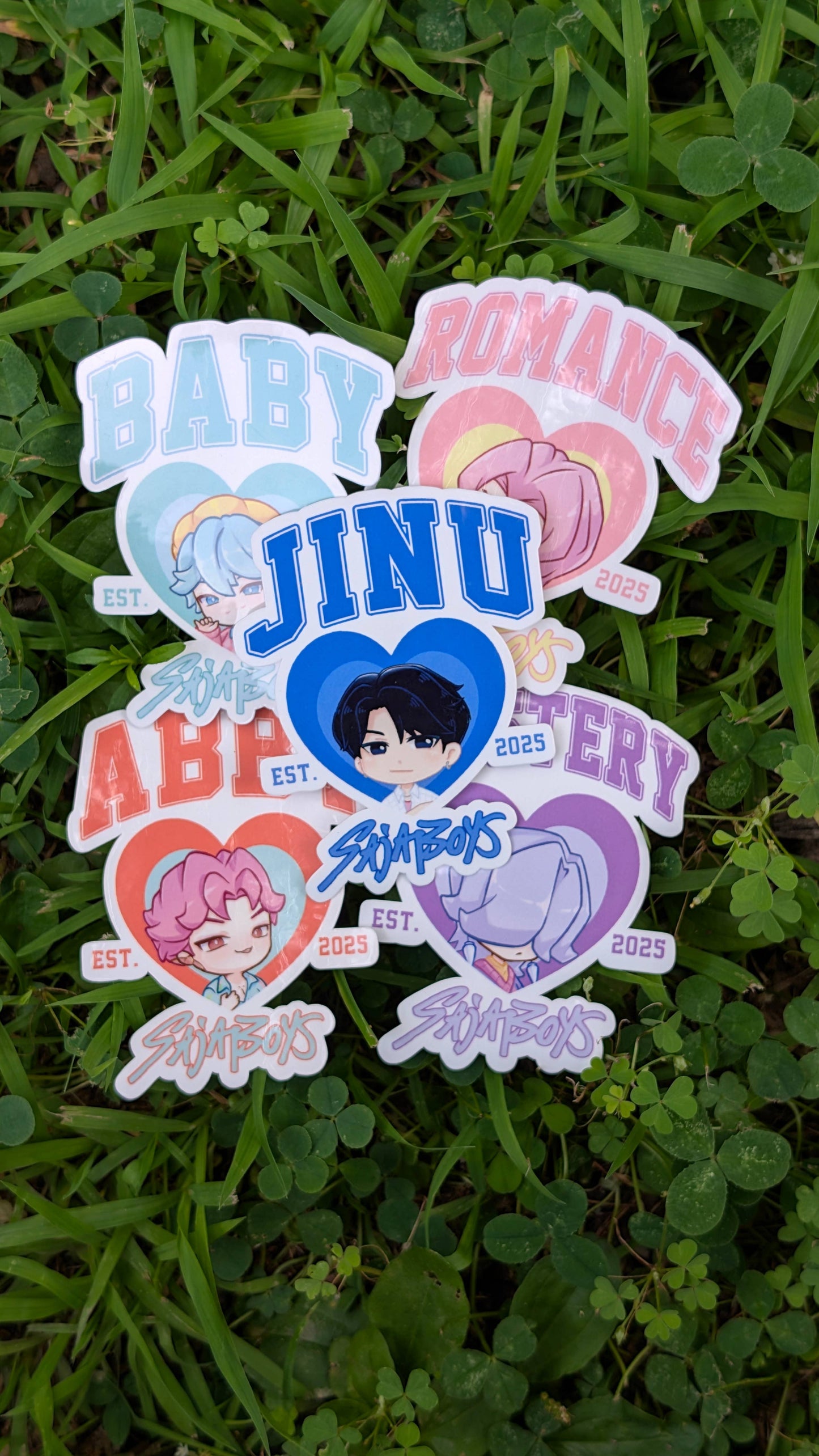 Clear K-pop Demon Hunter stickers, SAJA BOYS, soda pop