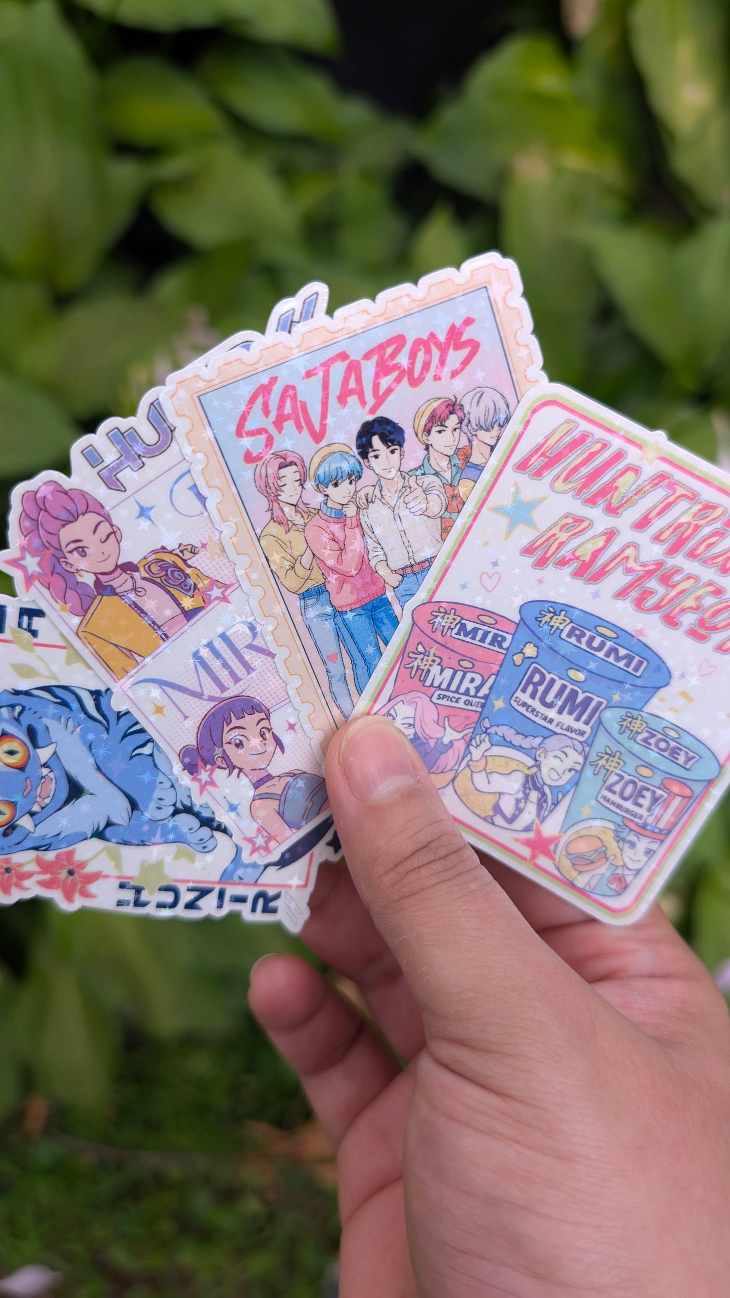 Holographic or Clear K-pop Huntrix DH, Saja Boys, Cat & Bird