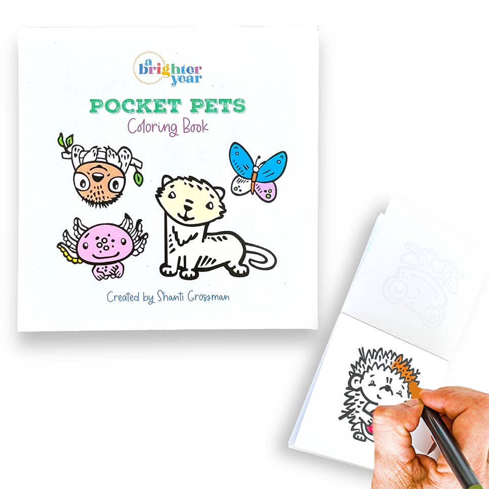 Pocket Pets Mini Coloring Book, holiday gift, stocking stuff