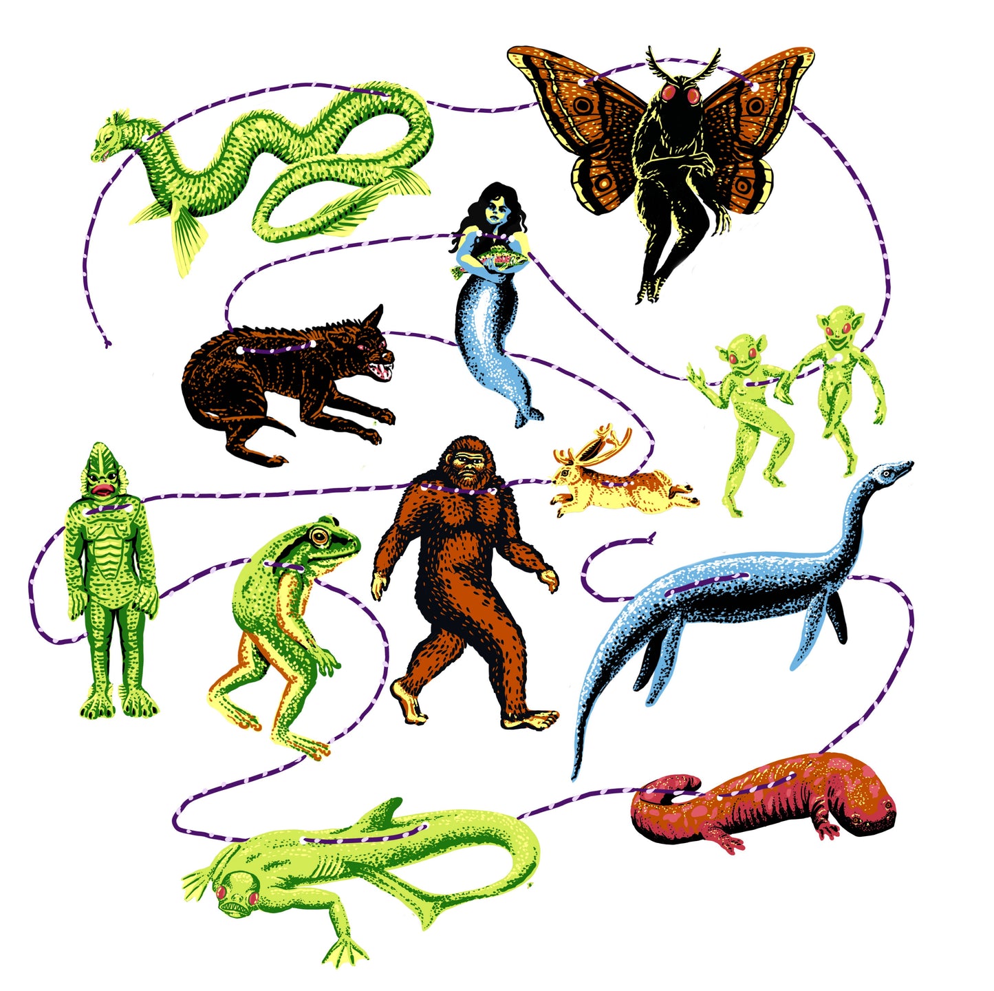 Cryptids of North America Paper Garland