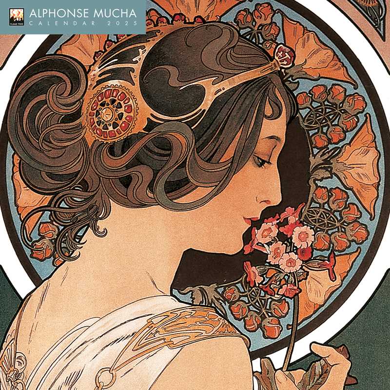 Alphonse Mucha Wall Calendar 2025 (Art Calendar) by